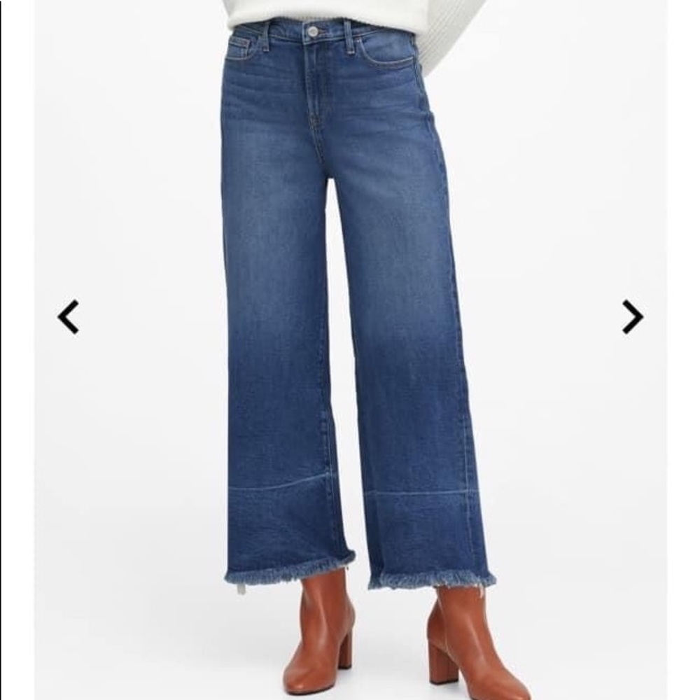 Banana Republic High-Rise Wide Leg Crop Jeans